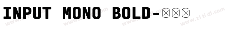 INPUT MONO BOLD字体转换